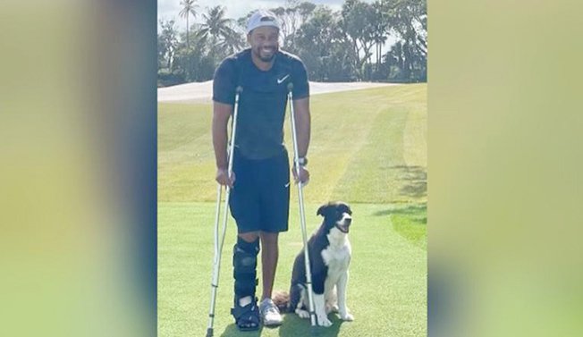 image &#8216;Tiger trying to play golf again&#8217;
