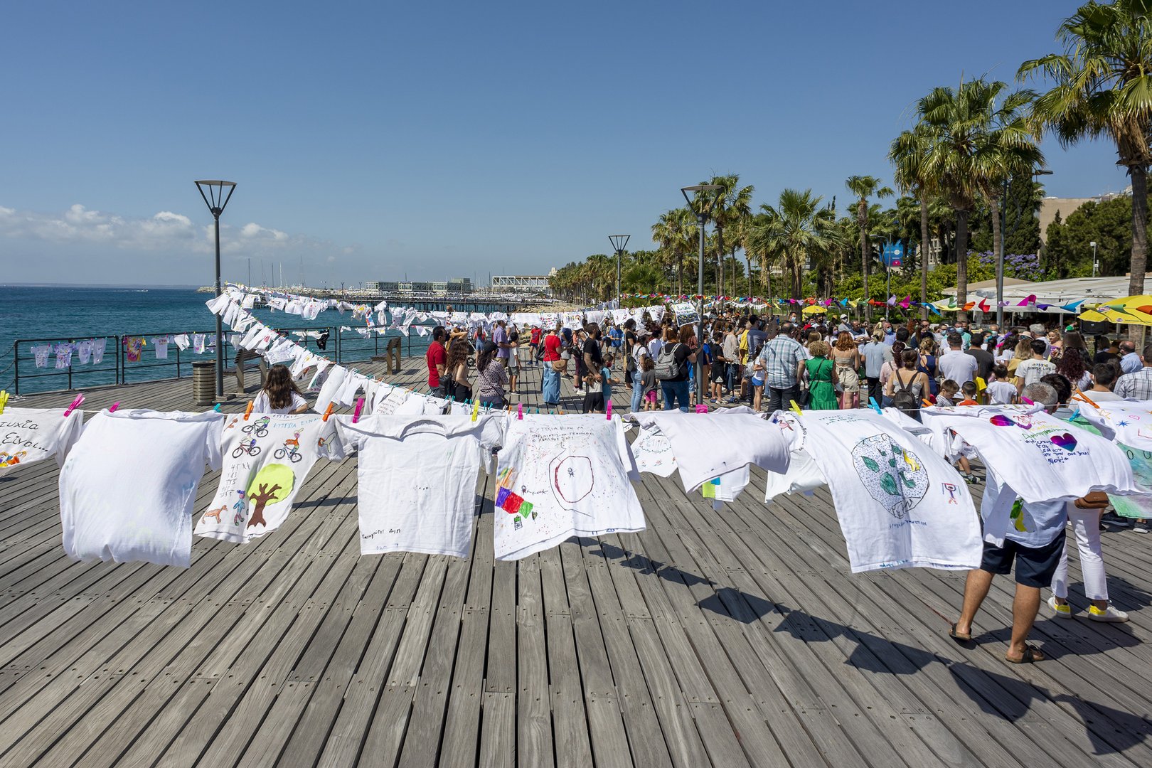 image Limassol schoolchildren hang ‘clothesline of joy’ raising €25,000