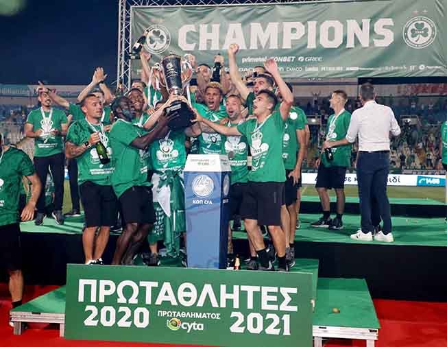image Party time as champions Omonia lift trophy