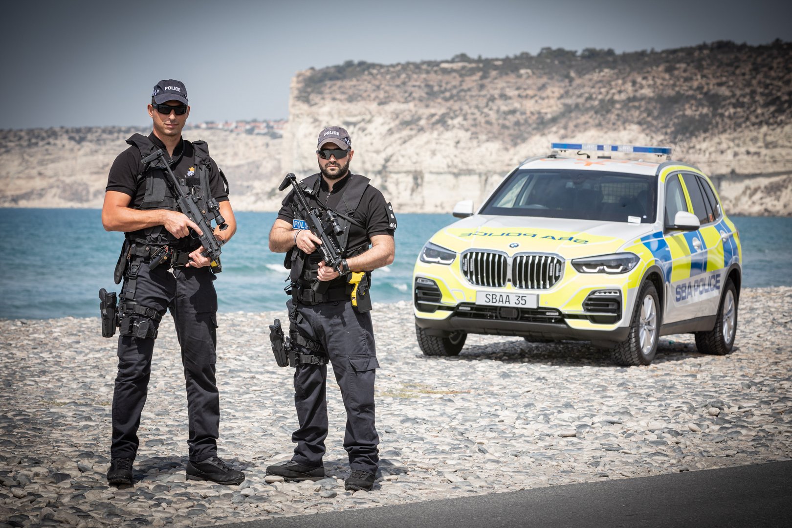 image Bases police take delivery of armoured vehicles