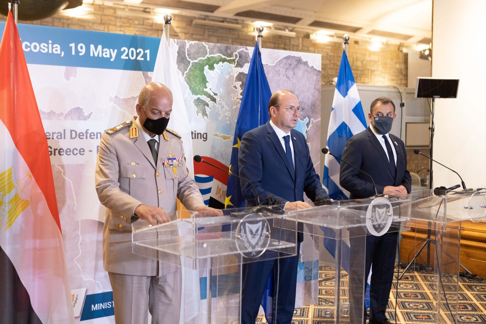 image Defence ministers of Cyprus, Greece and Egypt strengthen ties