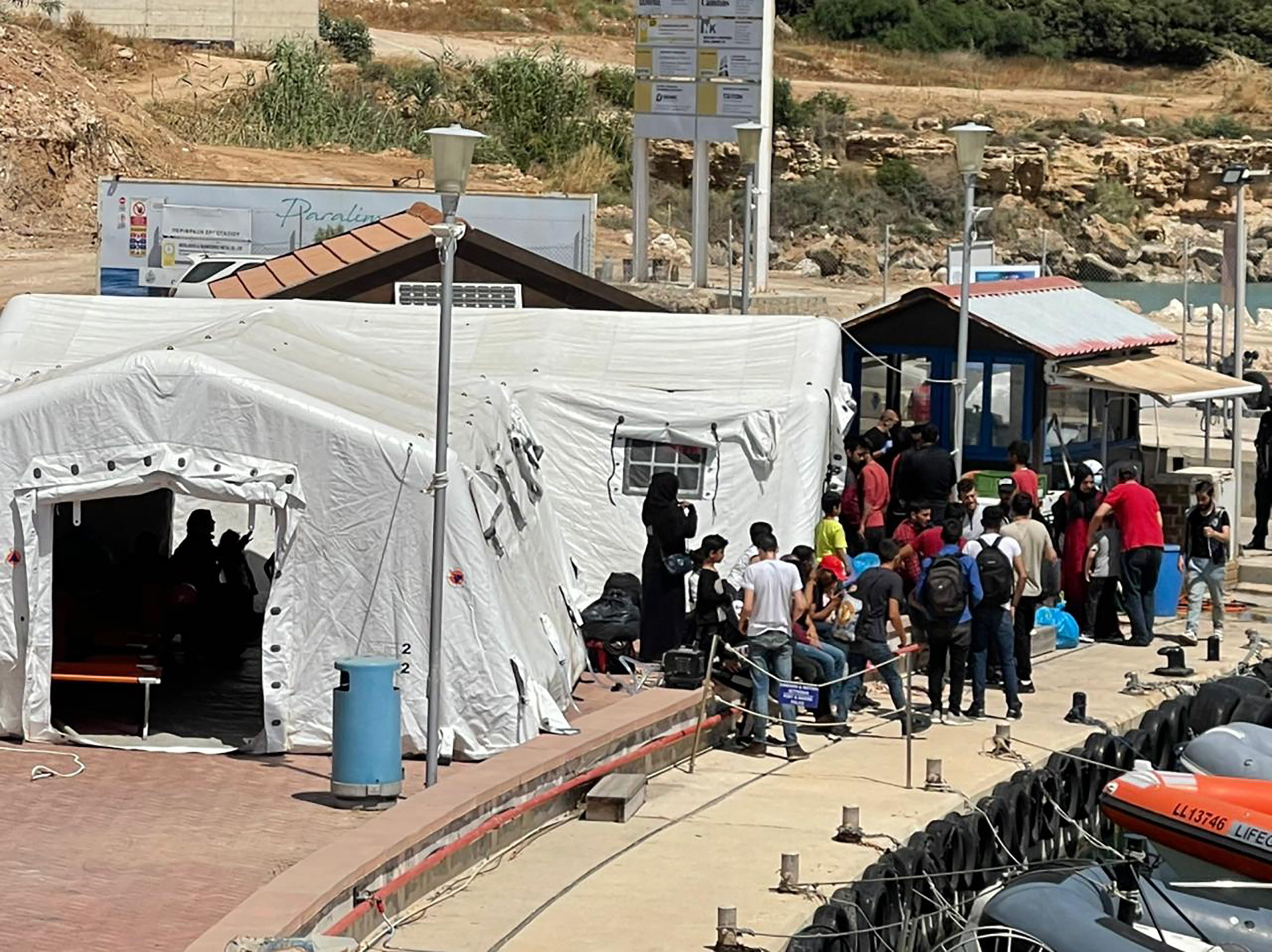 image Migrants on boat for five days finally allowed to disembark