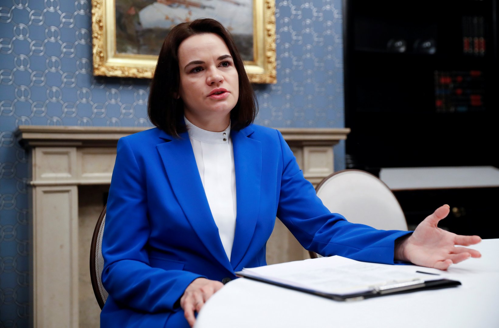 image Belarus&#8217; Tsikhanouskaya calls on EU, UK, US to jointly pressure Lukashenko