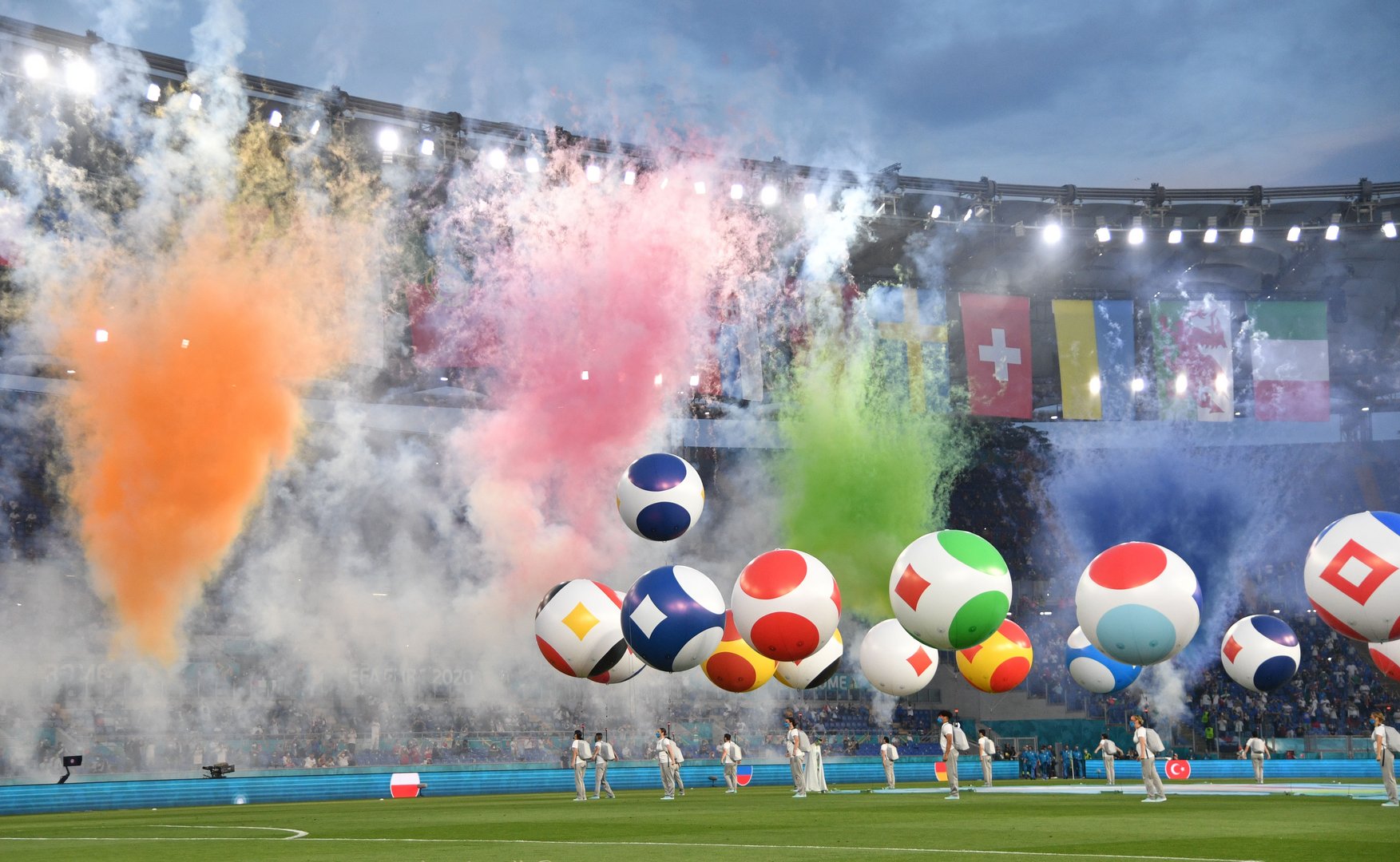 image Euro 2020 starts with fireworks and balloons after year-long delay