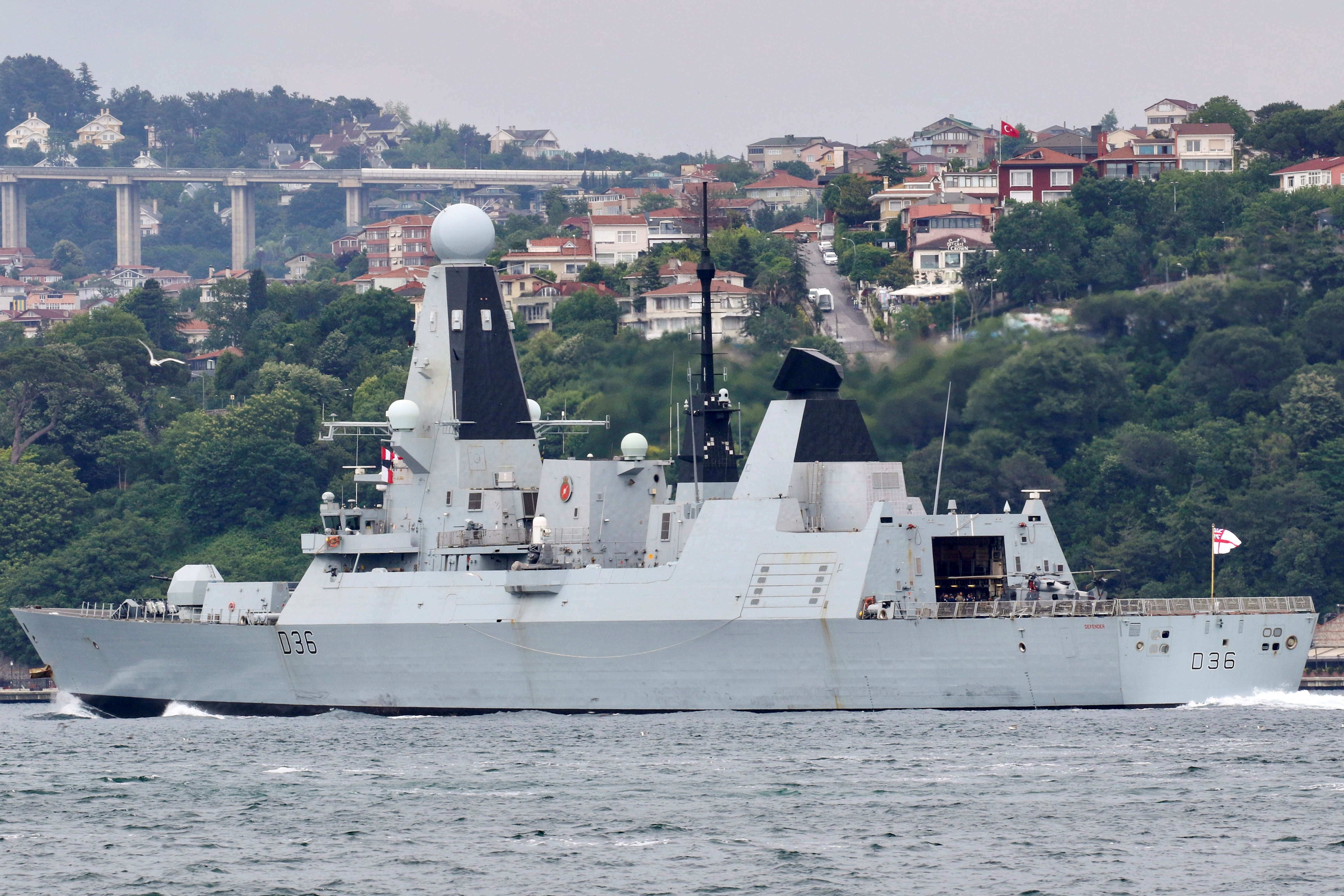 image Russia says it fires warning shots at British destroyer near Crimea, UK denies it