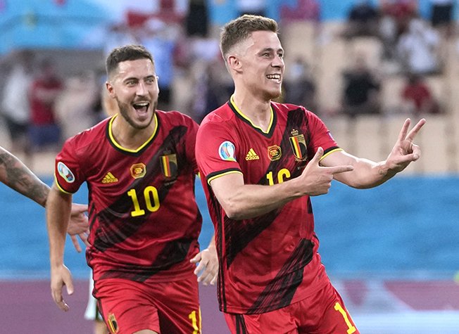 image Hazard rocket fires Belgium past holders Portugal