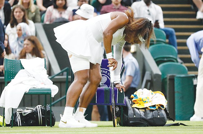 image Tearful Serena out of Wimbledon after injury