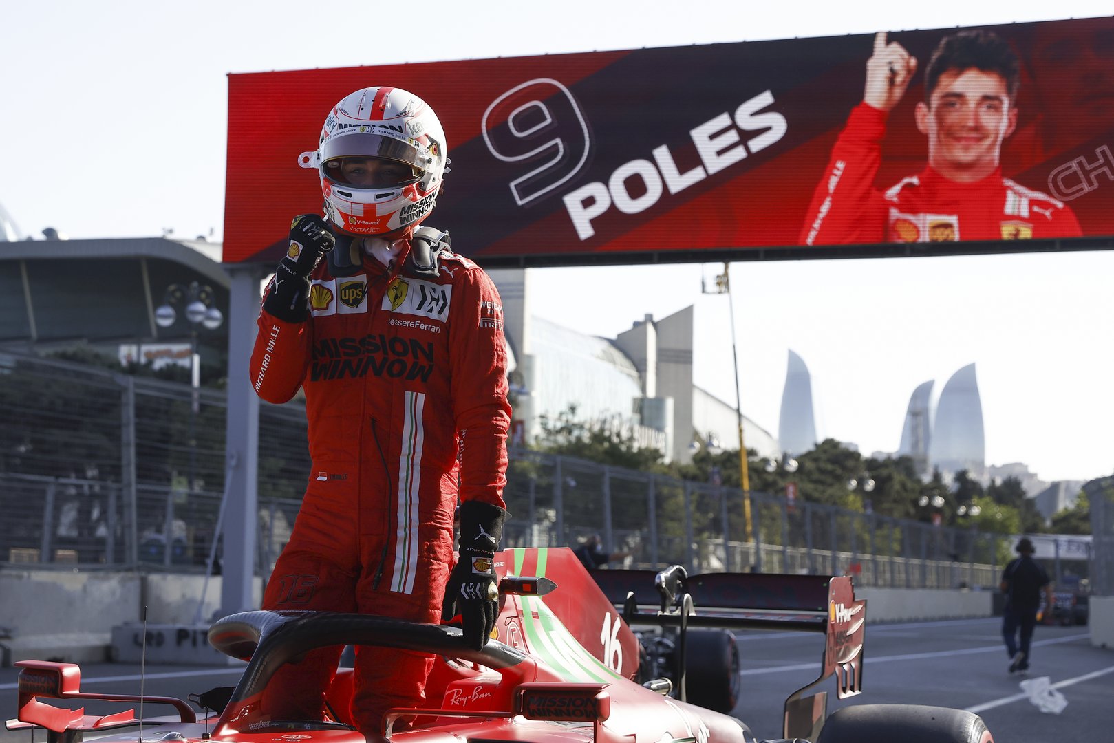 image Leclerc takes pole for Azerbaijan Grand Prix