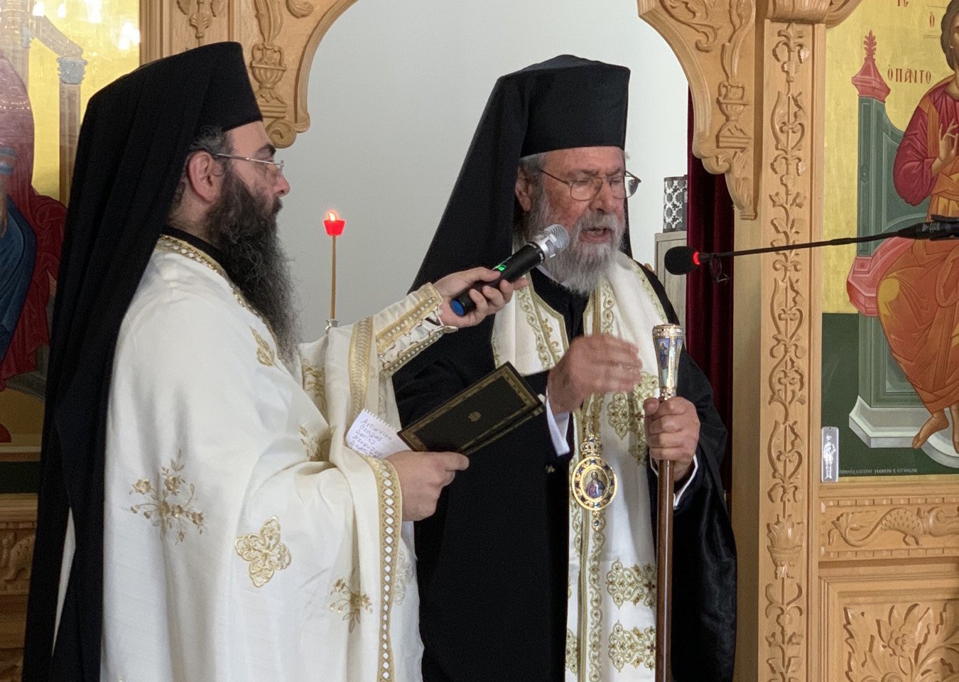 image Archbishop attends service in his home village