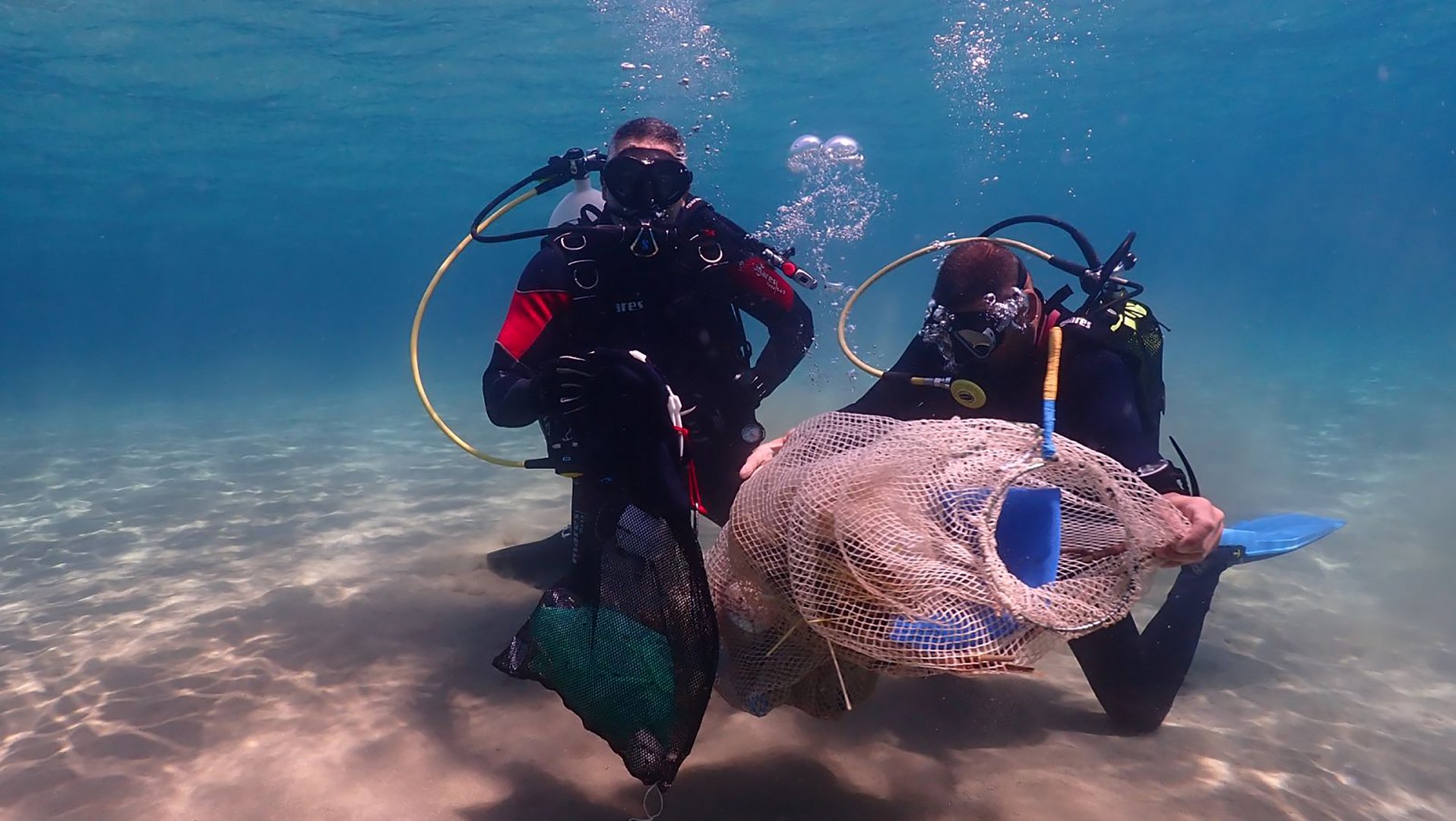 image Police take part in seabed clean-up