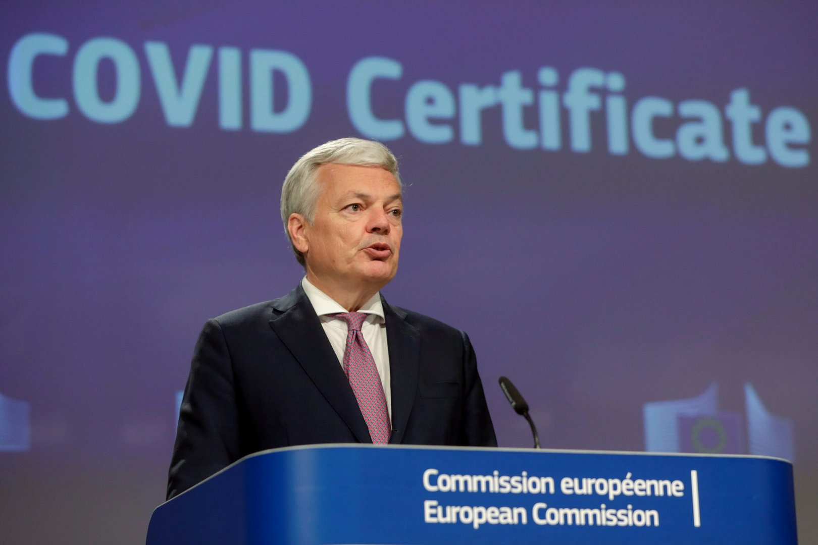 news conference on the provisional political agreement on the eu digital covid certificate in brussels