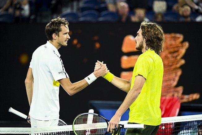 image Medvedev faces familiar foe Tsitsipas in French Open quarters
