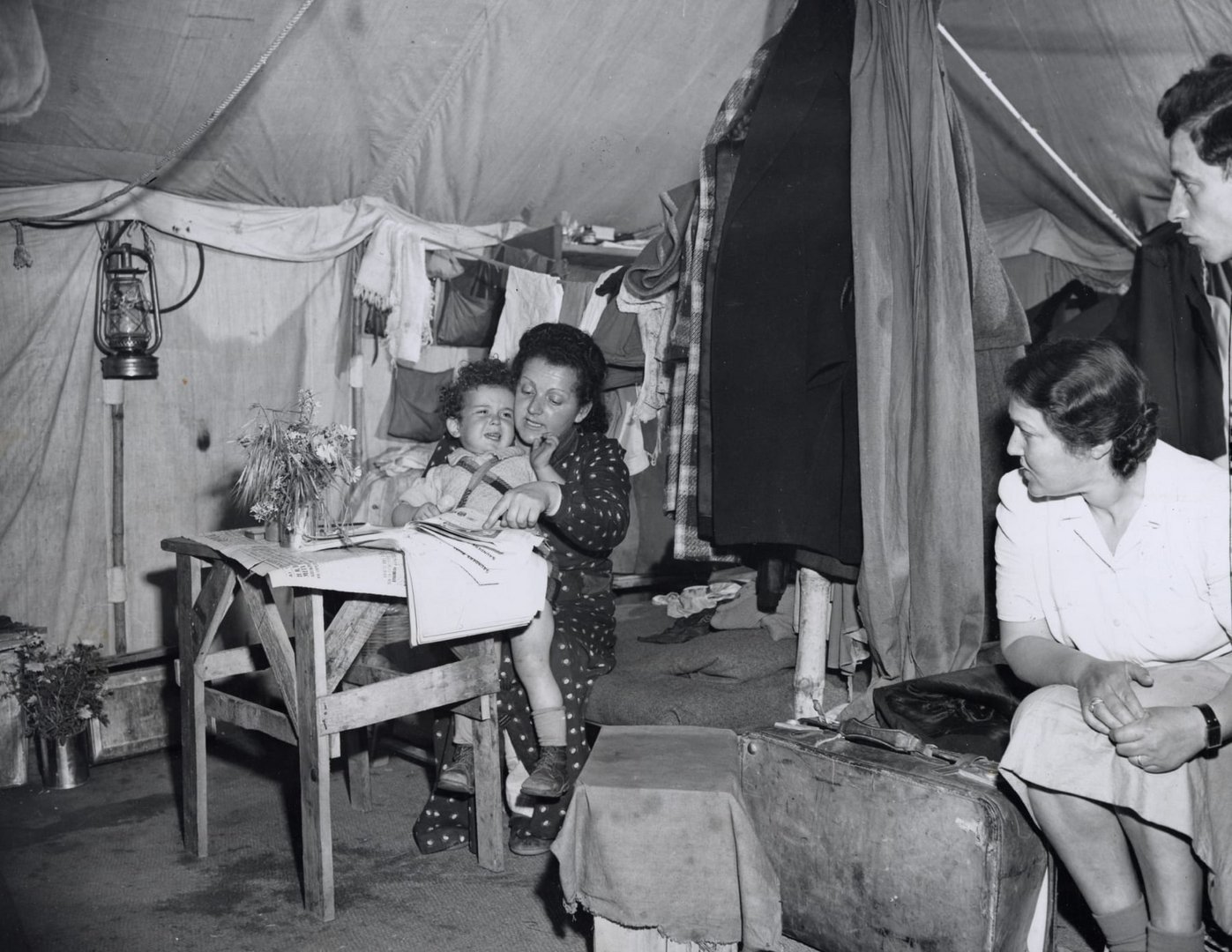 interior of the summer tent living conditions