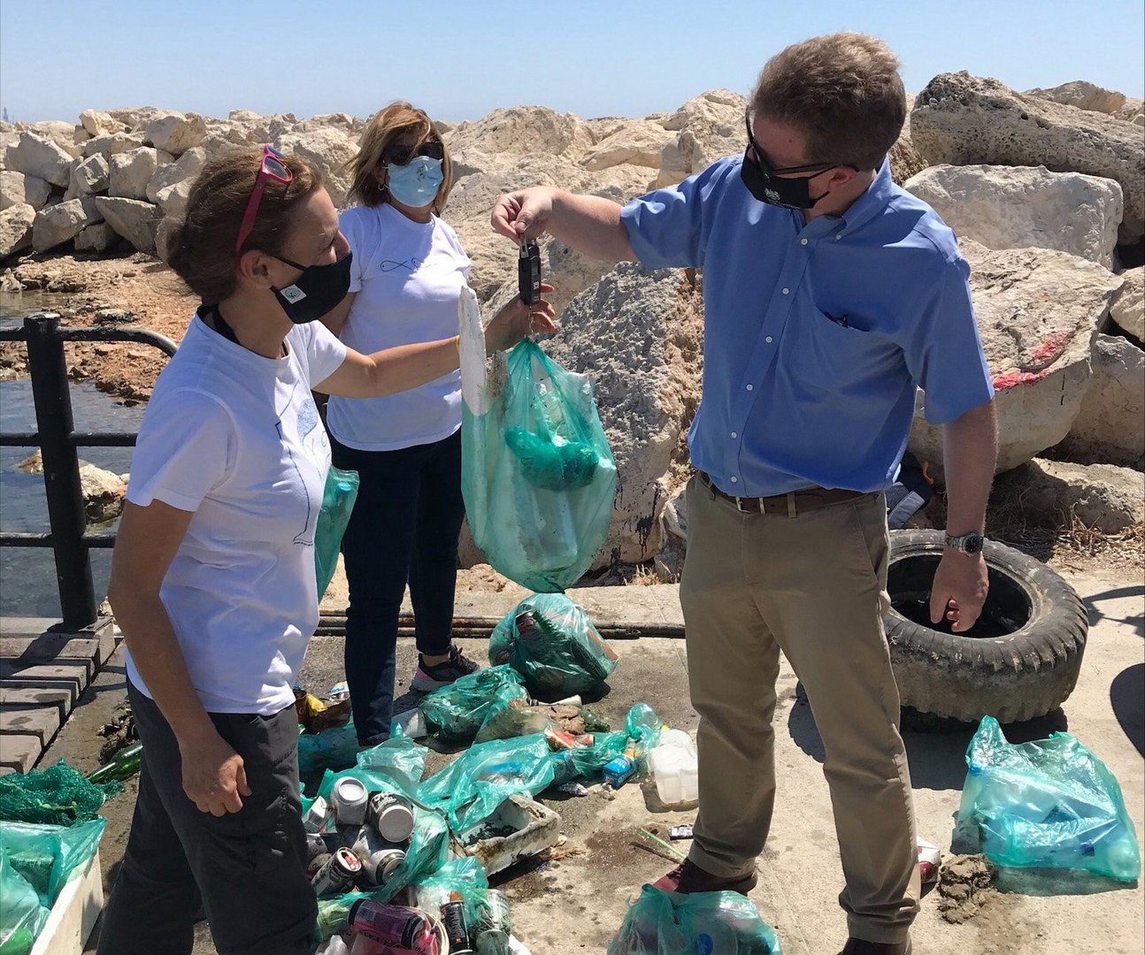 image Over 100kg of rubbish cleared from Larnaca seabed