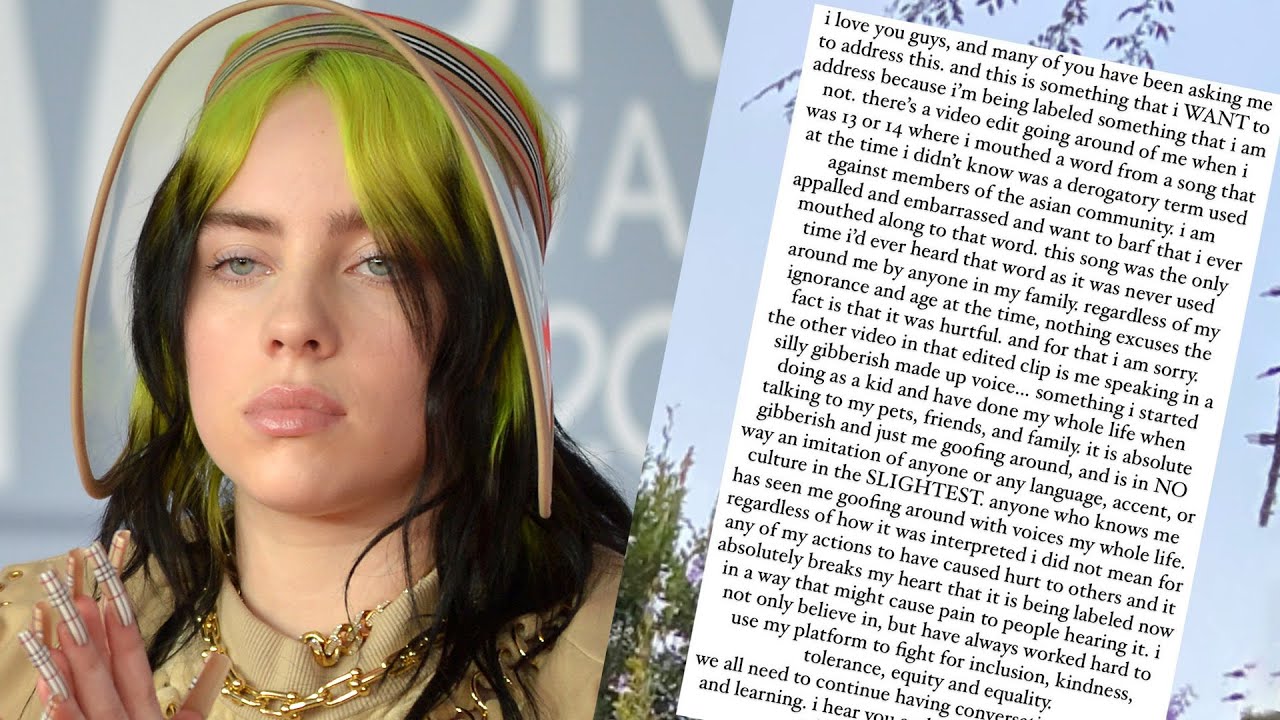 image Billie Eilish apologises for &#8216;racial slur&#8217; in re-surfaced video
