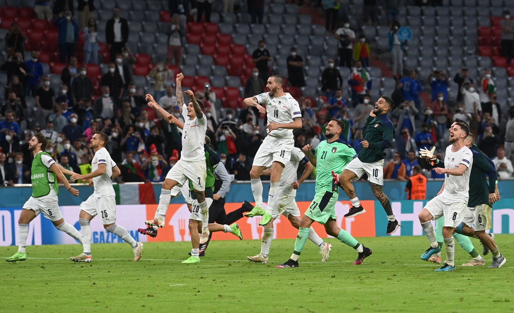 image Italy book semi-final spot with 2-1 win over Belgium