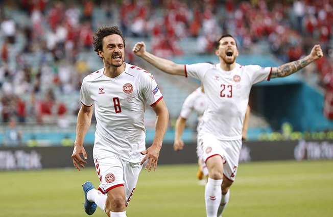 image Denmark move into semis with 2-1 win over Czech Republic