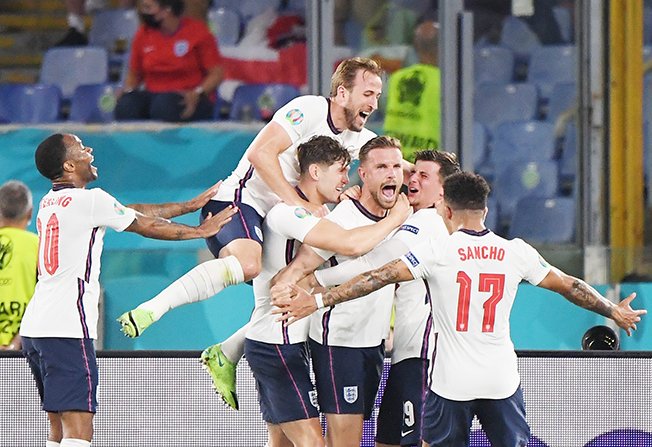 image Rampant England thrash Ukraine to reach semi-finals