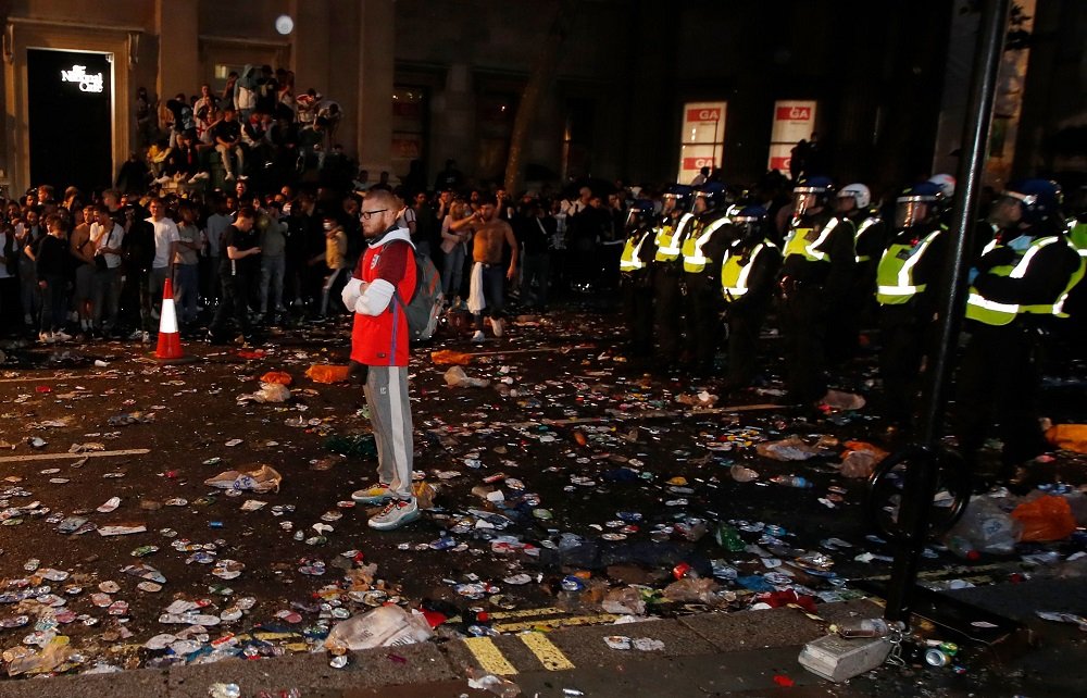 image London police say 86 arrested around Euro 2020 soccer final