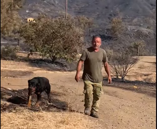 image Man says his dog saved his life in fires