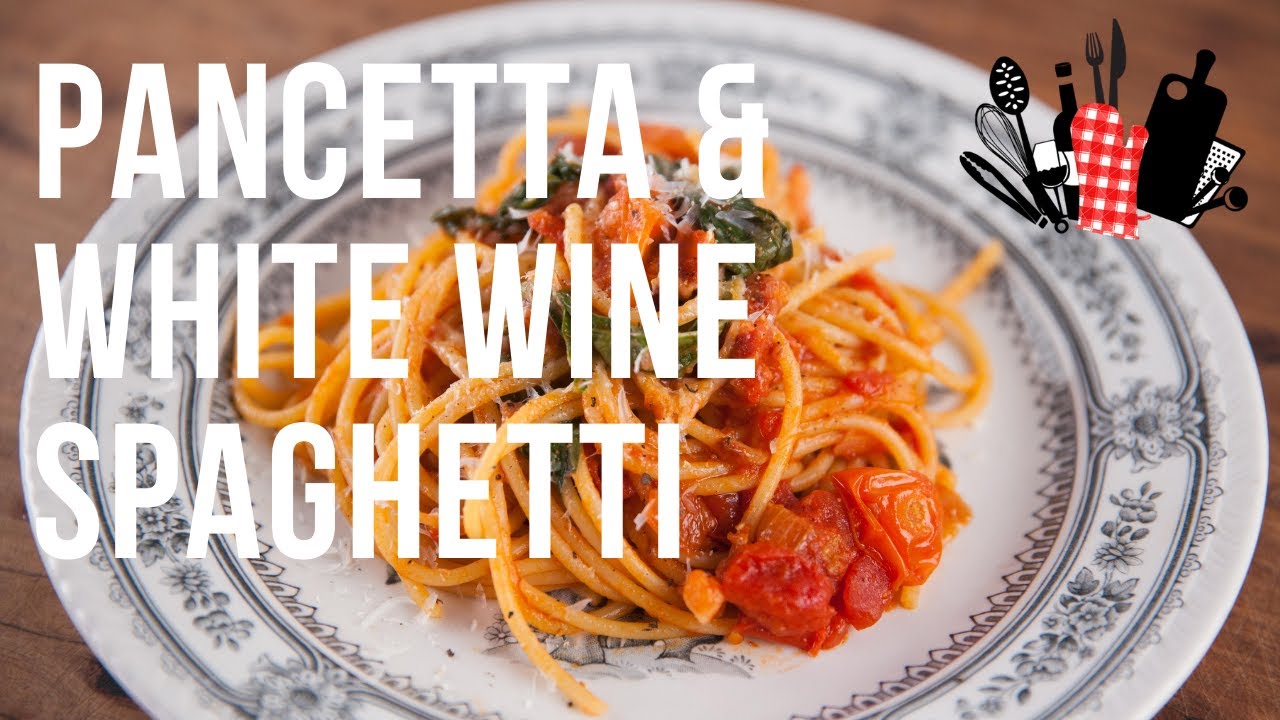 image Pancetta and white wine spaghetti