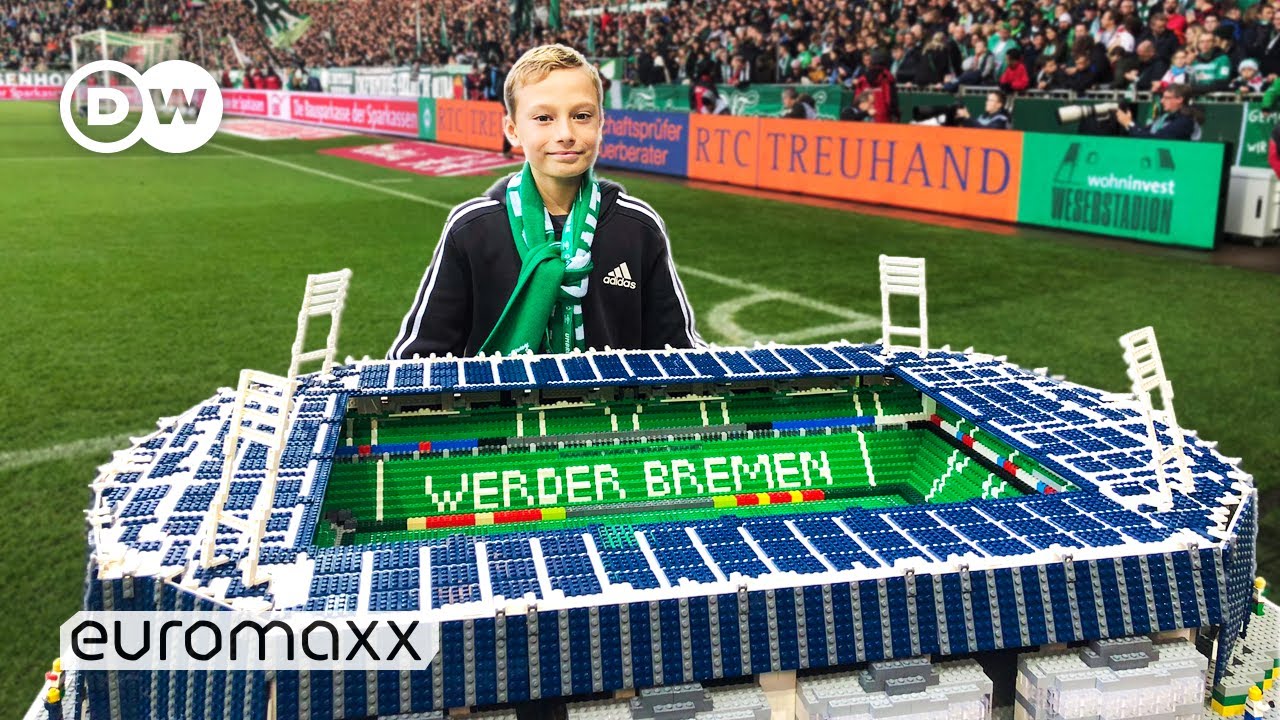 image The teen who builds model football stadiums out of Lego