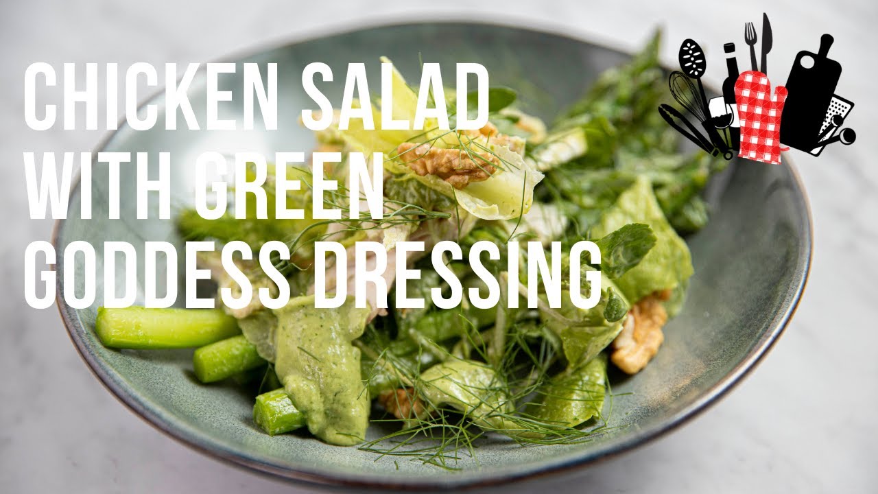image Chicken salad with green goddess sauce