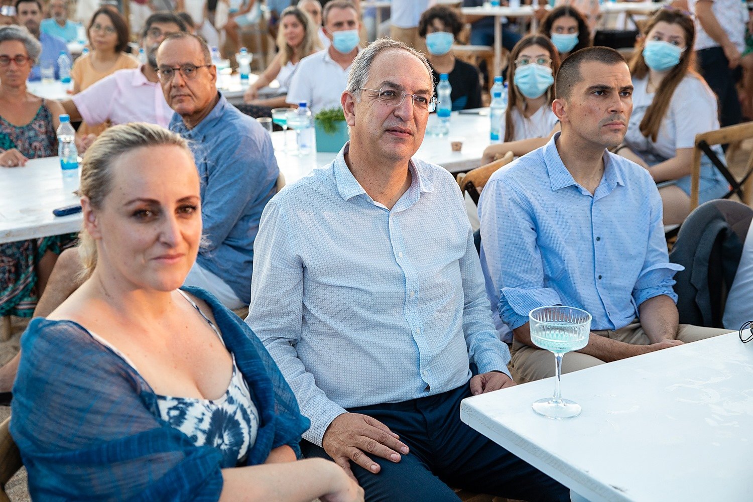 klelia vasiliou with the minister of agriculture and tourism costas kadis and savvas perdios at the opening ceremony