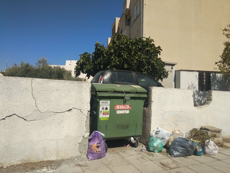 some residents are dumping unsorted rubbish beside the special numbered bins