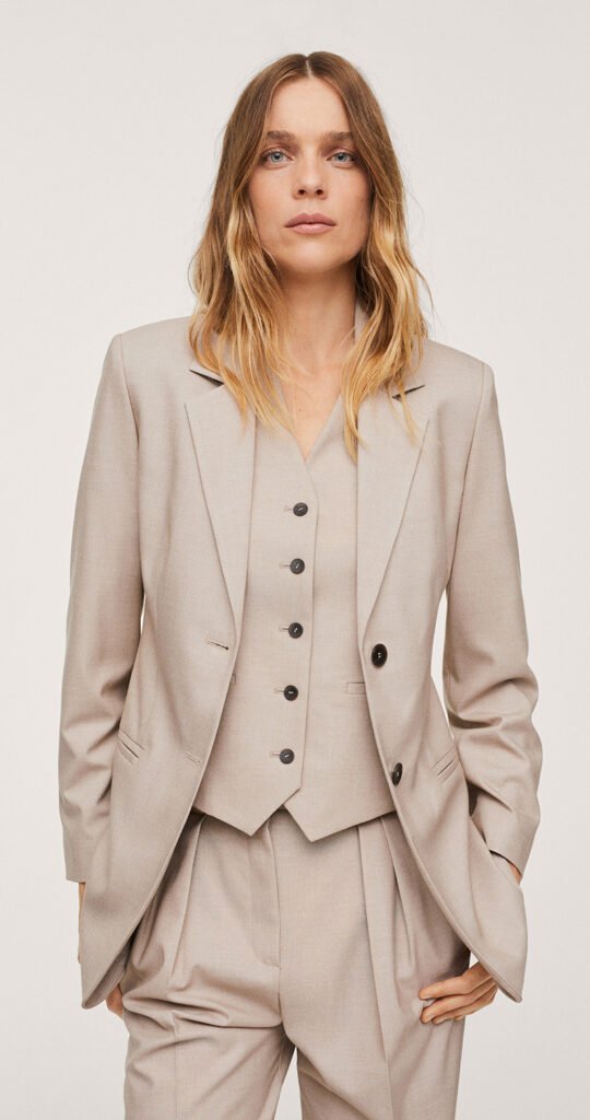 fashion2 mango patterned suit blazer, waistcoat and trousers