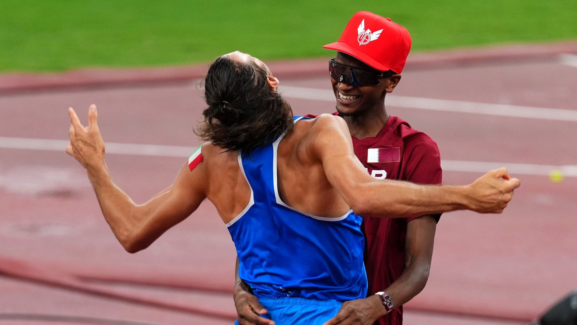 image &#8216;Can we have two golds?&#8217; &#8211; Qatar&#8217;s Barshim, Italy&#8217;s Tamberi share high jump victory