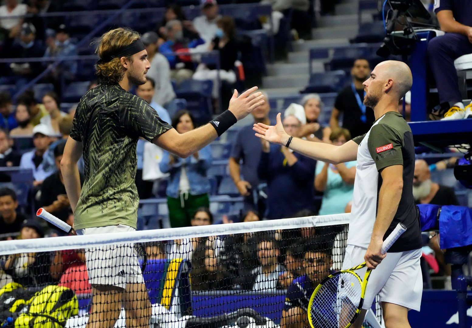 image Tsitsipas fires 27 aces in second-round win, jeered for another lengthy bathroom break
