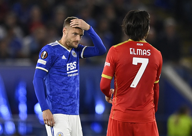 image Leicester blow two-goal lead in Napoli draw