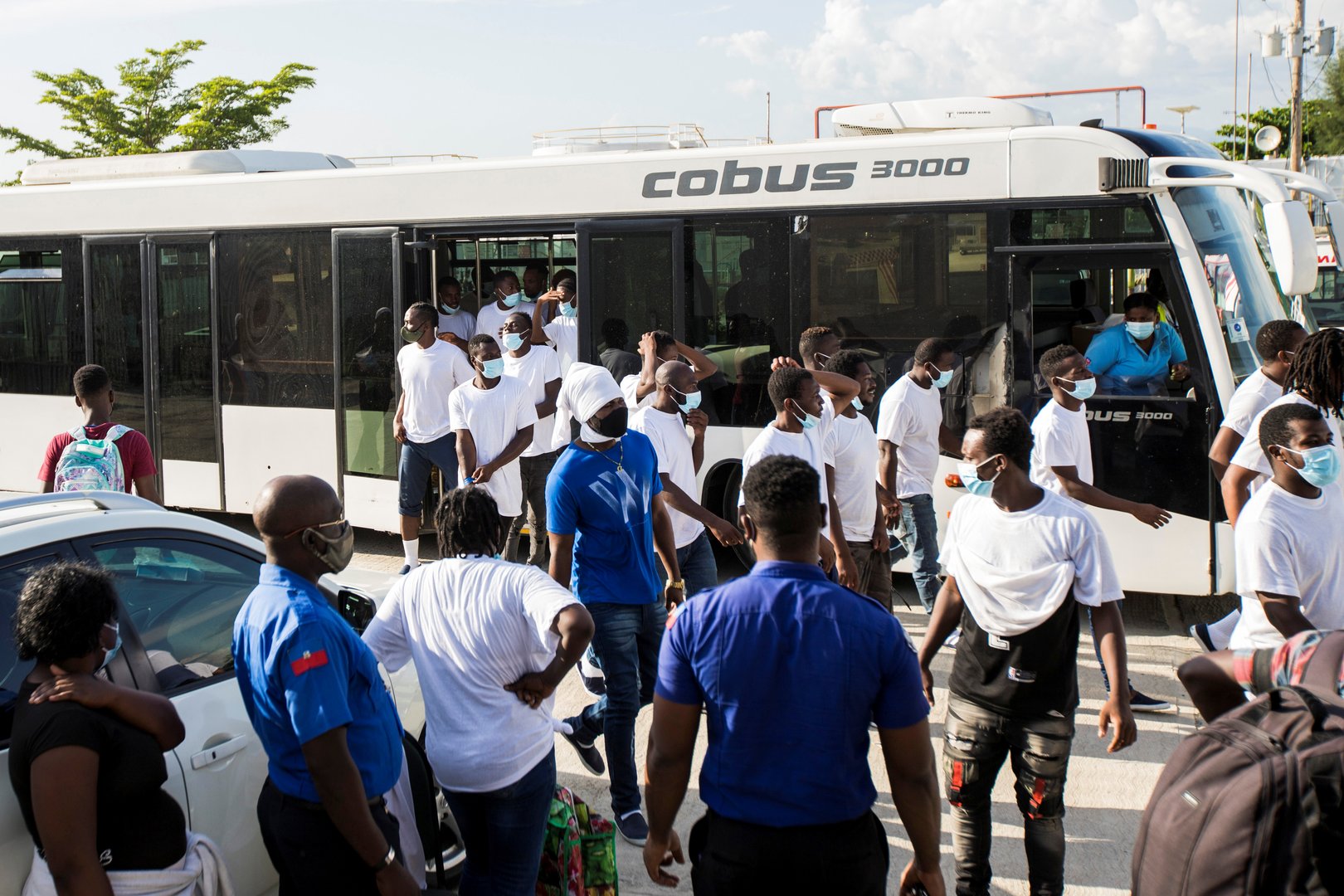 image Angry scenes at Haiti airport add to Biden pressure over expulsions