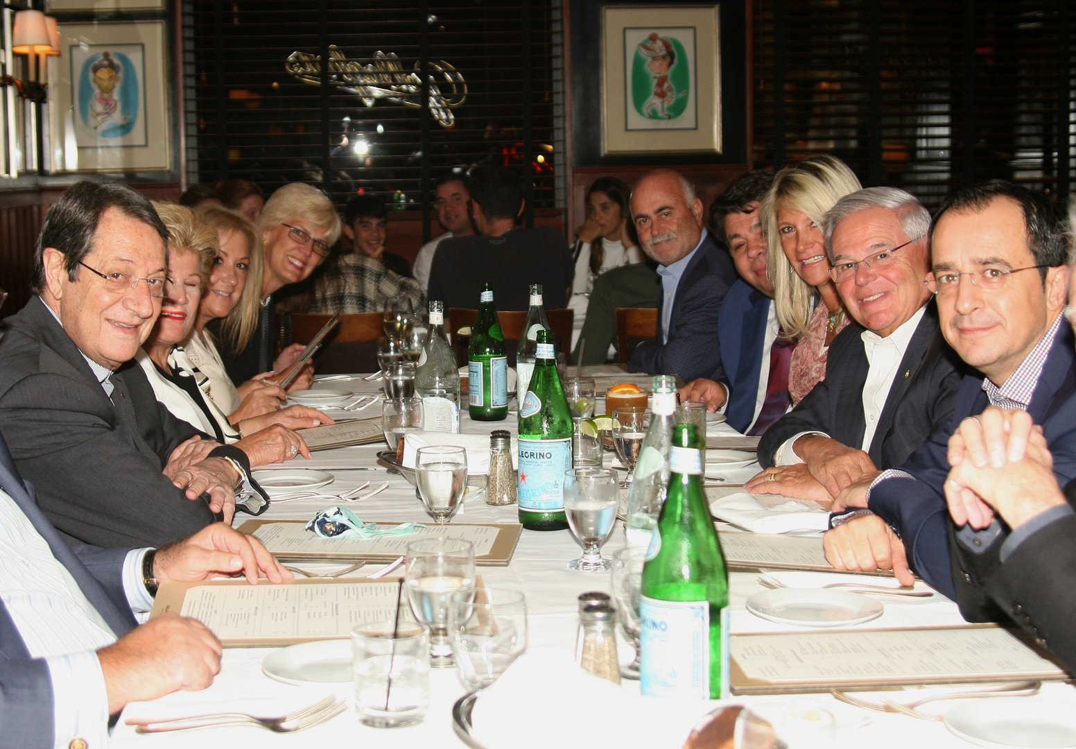 image President Anastasiades attends dinner with Senator Bob Menendez