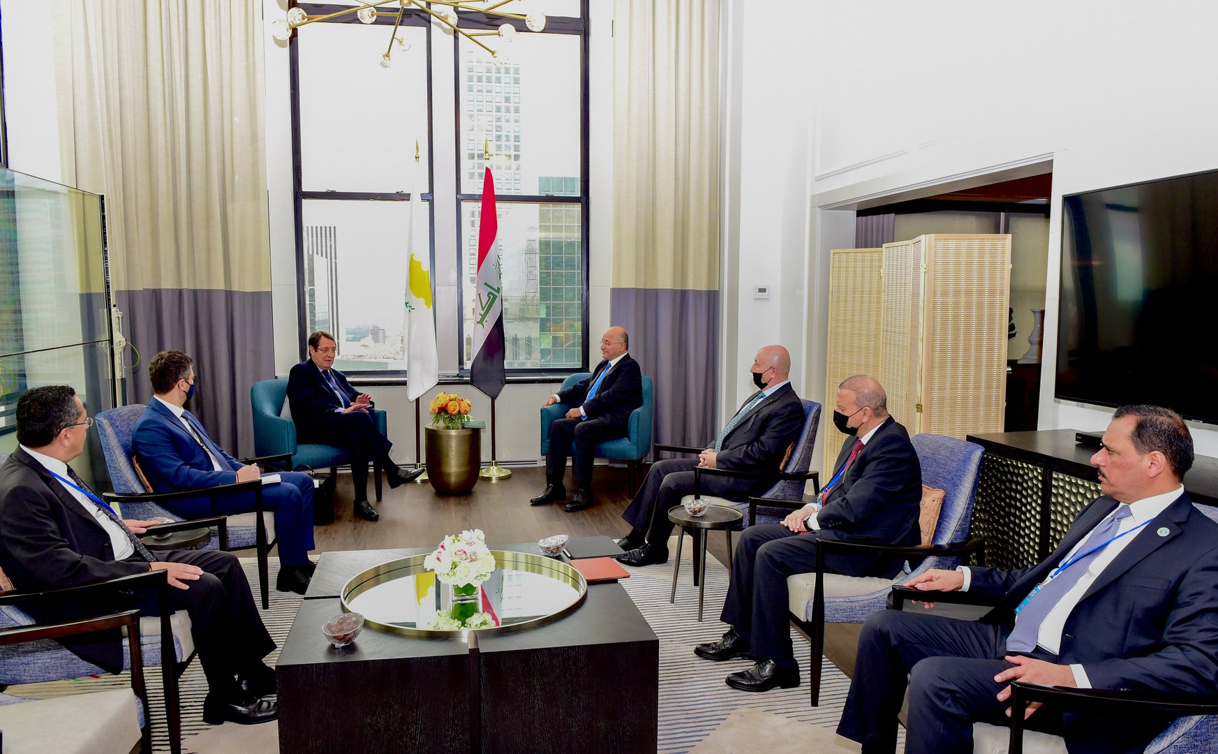 image Anastasiades, Salih discuss Iraq&#8217;s participation in trilateral mechanism