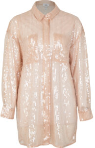 fashion3 river island beige sequined oversized shirt