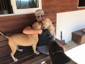 feature bejay mina with some of the dogs she was looking after