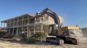 feature evie video still of the school being demolished earlier in the month