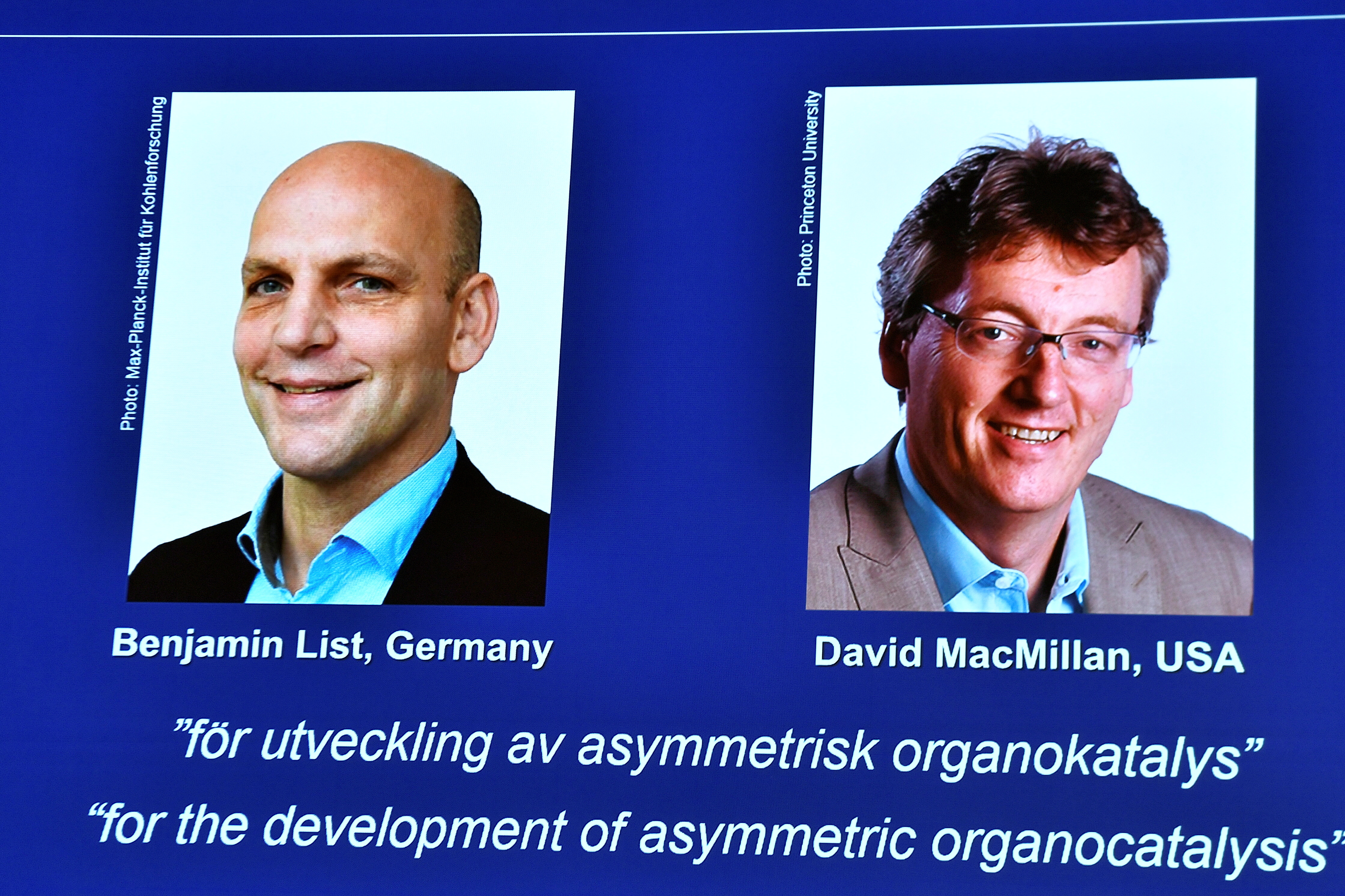 image Scientists List and MacMillan win Nobel Chemistry Prize