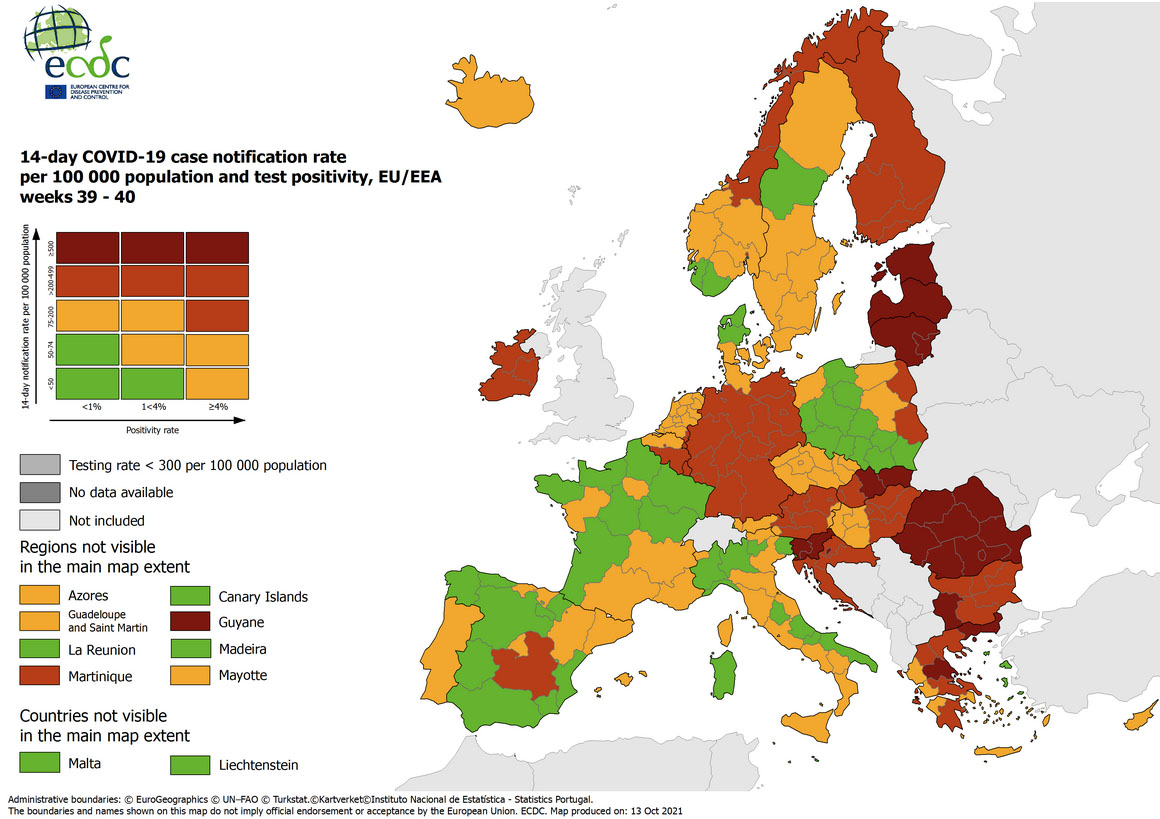 image Coronavirus: Latest ECDC rankings still has Cyprus on orange list