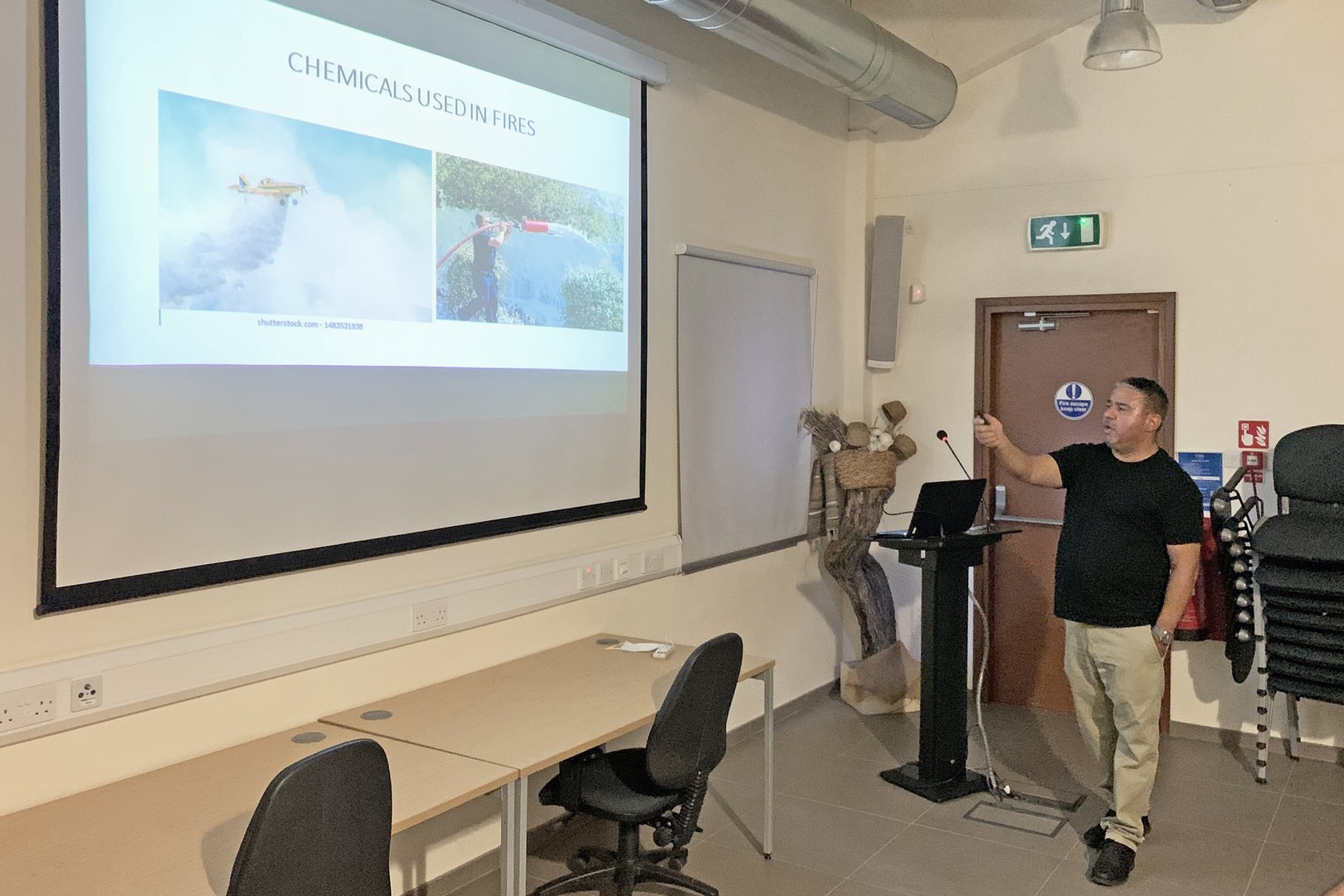 aerial fire fighting presenter