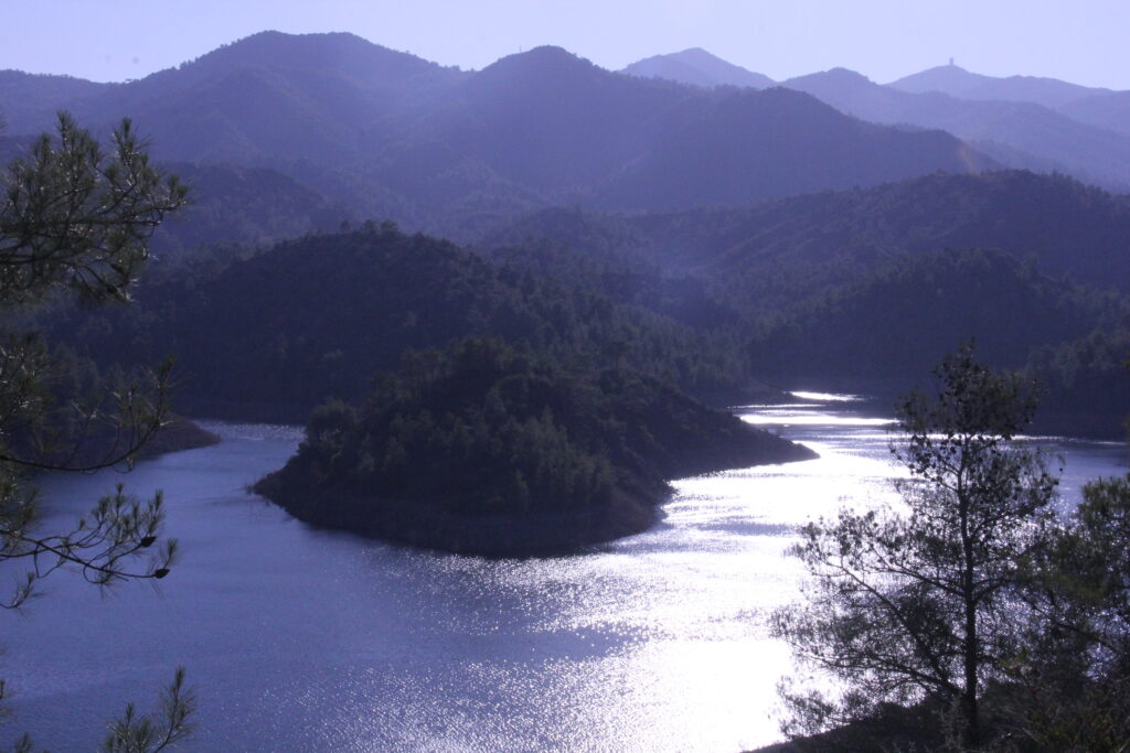 lefkara dam runners run alongside it for about 8km, with new views at every turn