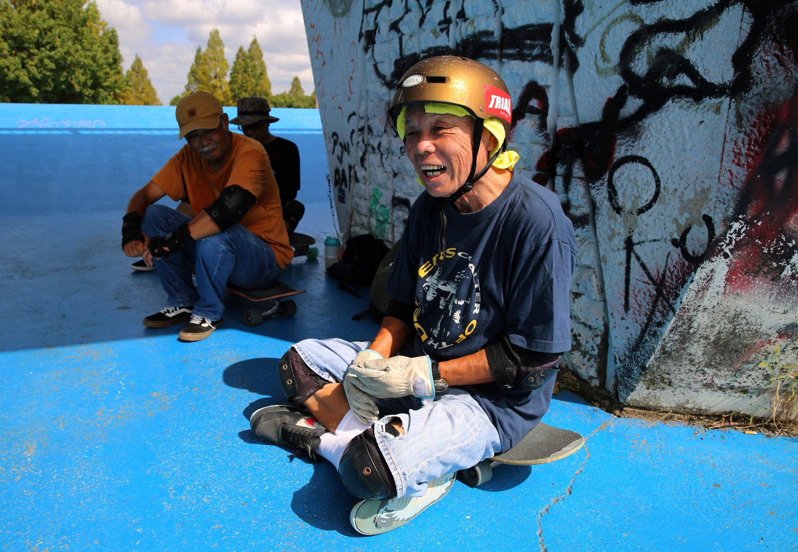 image Japanese octogenarian skateboarder learns new tricks