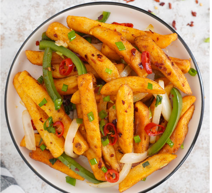 image Asian step-by-step home cooking recipes: Salt and Pepper chips