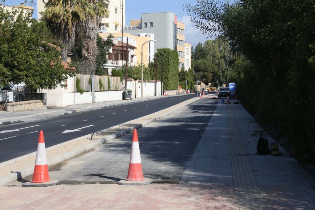 feature jon bike lanes being constructed in nicosia