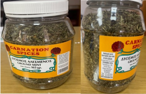 image Brand of herb tea and dried mint withdrawn from market