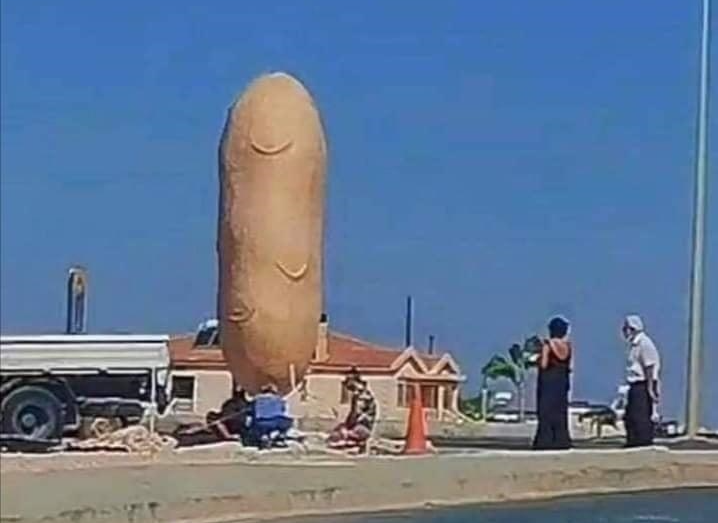 image Monument to humble spud in Xylofagou goes viral