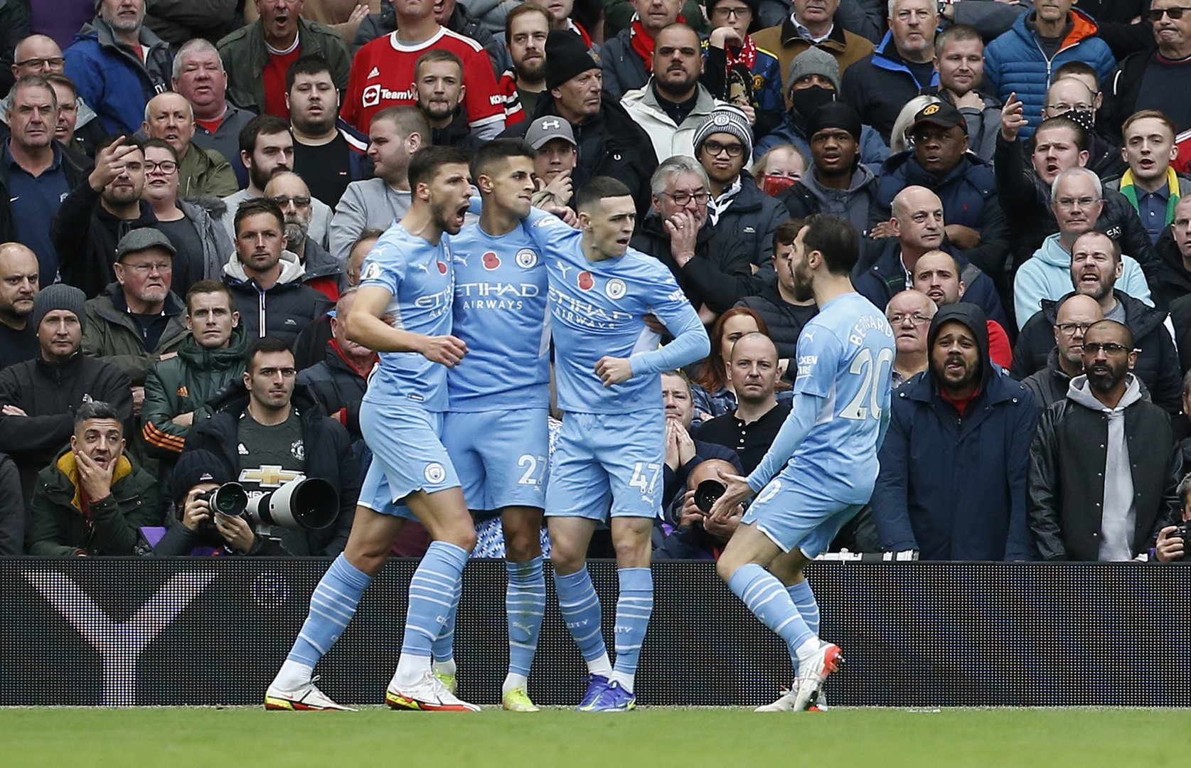 image Man City cruise to derby win as United home woes continue