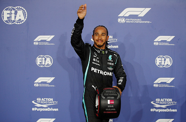image Hamilton relishes ‘beautiful’ last lap after taking pole in Qatar